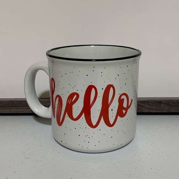 Silver Buffalo Sanrio Hello Kitty Face Speckled Ceramic Camper Mug-20 Oz. - Picture 3 of 6